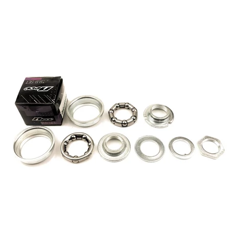 Neco BMX középcsapágy szett, press fit 43 mm, golyóskosaras, tengely nélkül, krómozott