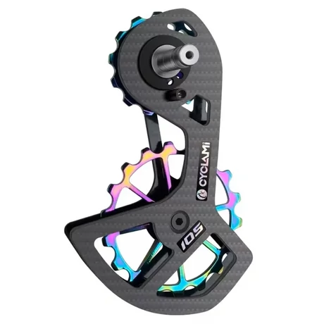 Cyclami tuning karbon váltógörgő rendszer Shimano 105 - 11s hátsó váltóhoz, rainbow