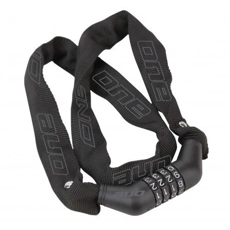 Rock Machine CCH.lock 6.90 számkombinációs integrált láncos zár, 90 cm x 6 mm, fekete