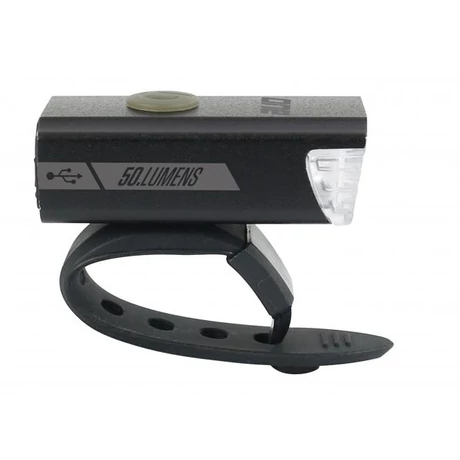 Rock Machine F.Light 20 USB-ről tölthető első lámpa, 50 lumen, fekete