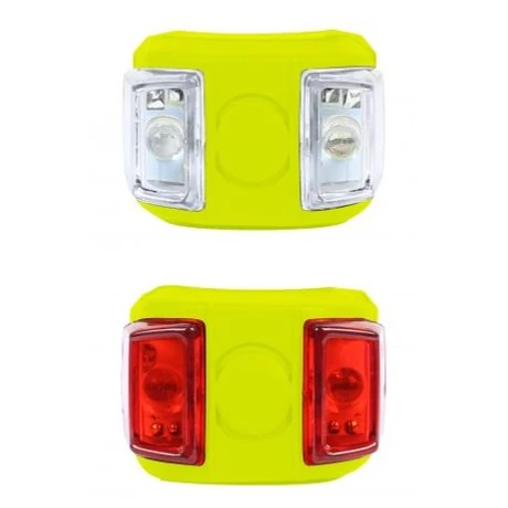 Rock Machine S.Light 05 gumipántos lámpa szett (első és hátsó), 2 LED, zöld