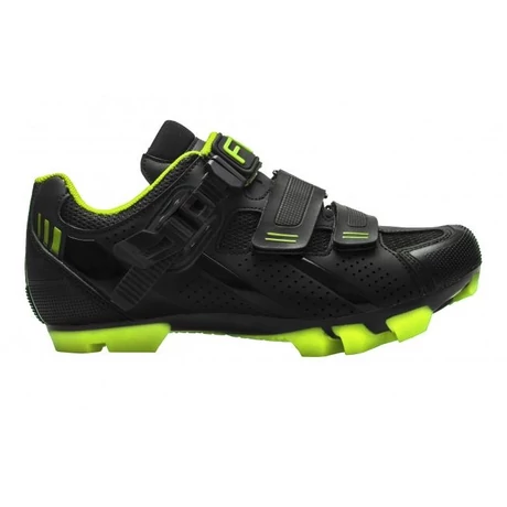 FLR F-65 III MTB kerékpáros cipő, SPD, fekete-neon sárga, 43-as