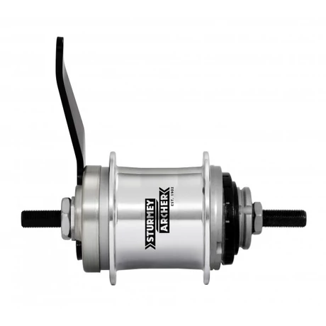 Sturmey Archer S1C hátsó single speed kerékagy, 36H, csavaros, kontrafékes, ezüst