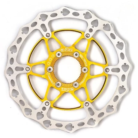 a2Z Teppan Yaki SPV alu küllős féktárcsa, Centerlock, 160 mm, arany színű