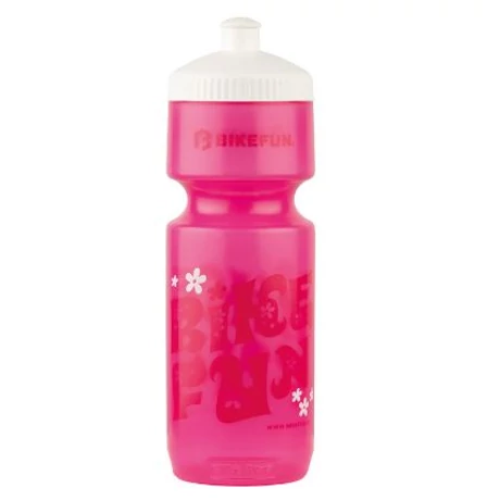 Bikefun 2020 műanyag kulacs, 750 ml, csavaros, rózsaszín