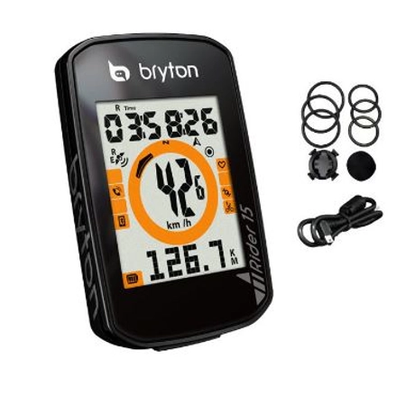 Bryton Rider 15E GPS vezeték nélküli kerékpáros komputer, fekete