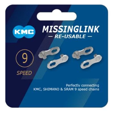 KMC Missing Link lánc patentszem,  9s, 2 pár