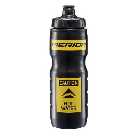 Merida Thermo 3615 hőszigetelt műanyag kulacs, csavaros, 450 ml, fekete-sárga