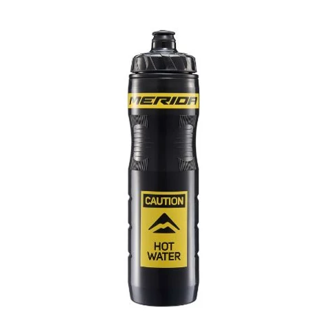 Merida Thermo 3615 hőszigetelt műanyag kulacs, csavaros, 650 ml, fekete-sárga