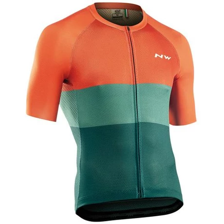 Northwave Blade Air férfi rövid ujjú mez, narancs-zöld, XL-es méret