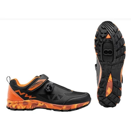 Northwave MTB All Terrain Corsair kerékpáros SPD cipő, fekete-narancs, 41-es