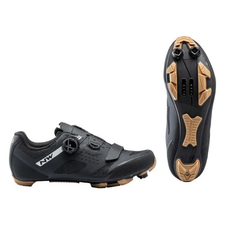 Northwave MTB Razer kerékpáros SPD cipő, fekete-méz, 47-es