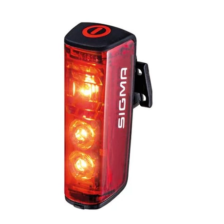 Sigma Blaze hátsó lámpa nyeregcsőre, USB-ről tölthető, féklámpás, gumipántos