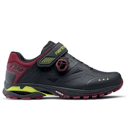 Northwave All Terrain Spider Plus 3 kerékpáros SPD MTB cipő, fekete-bordó, 43-as