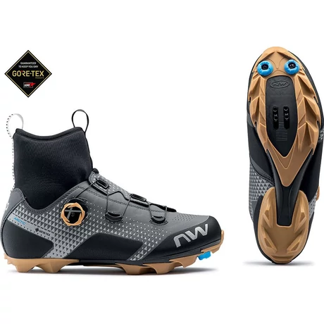 Northwave Celsius XC Arctic kerékpáros téli cipő, SPD, szürke-reflektoros, 42,5-es