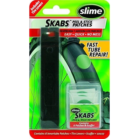 Slime Skabs öntapadós gumiragasztó folt készlet, 25 mm, 6 db, 2 db gumileszedő szerszámmal