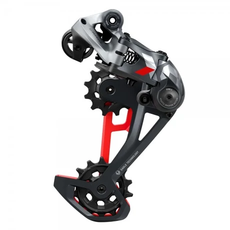 Sram X01 Eagle MTB hátsó váltó, 1x12s, hosszú kanalas, fekete-piros