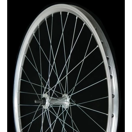 SNM-Assess 26-os (559 mm) MTB első kerék, csavaros tengellyel, ezüst színű