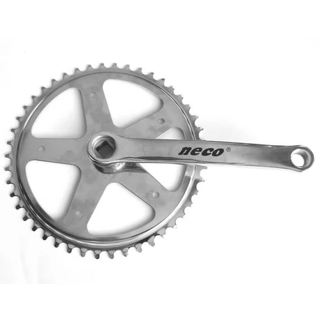 Neco négyszögtengelyes single speed hajtómű, 46T 170 mm, acél, krómozott