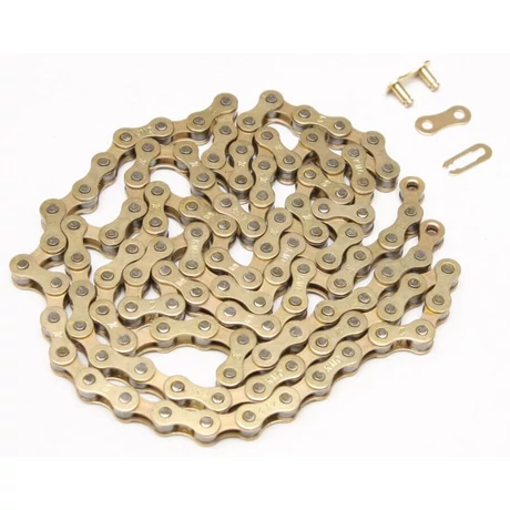 KMC Z410 S1 kerékpár lánc, 1s (1/8 col), 116 szem, arany színű