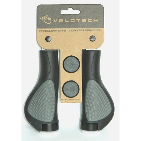 Velotech ergonomikus, bilincses markolat, 130 mm, fekete-szürke, fekete bilinccsel
