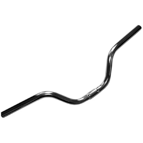 Zoom magas emelésű hajlított kormány 25,4x630x100 mm, acél, krómozott