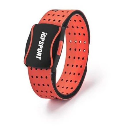 iGPSPORT IGSHR60 pulzusmérő felkar pánt, Bluetooth, ANT+, piros-fekete
