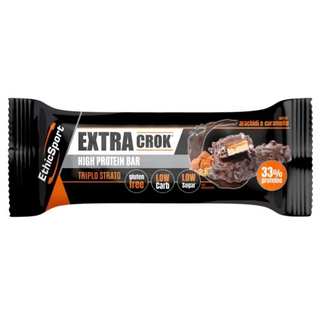 EthicSport High Protein Extra Crok fehérje szelet, 50g, földimogyoró-karamell