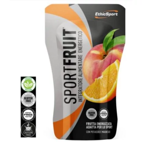EthicSport Sport Fruit gyümölcs sűrítmény, 42g, narancs-barack ízű