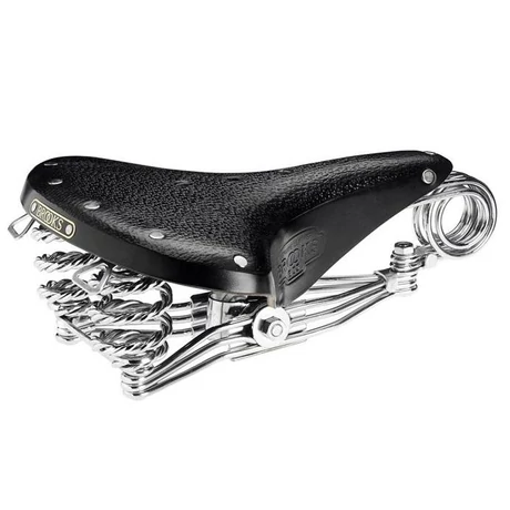 Brooks B33 férfi komfort nyereg, rugós, 318x235 mm, 1600 g, fekete