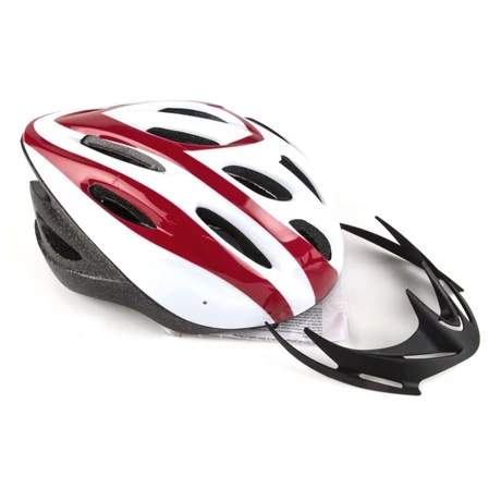 BTA Rider unisex bukósisak, L-es (58-61 cm), fehér-piros