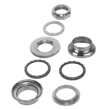 Csepel 1 colos menetes külső csészés kormánycsapágy, acél csészés, 30/27 mm, krómozott