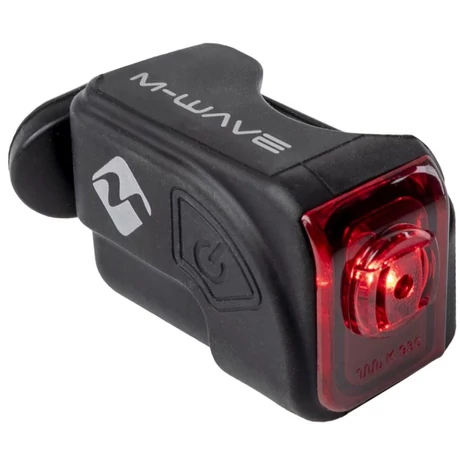 M-Wave elemes hátsó lámpa nyeregcsőre, 1 POWER LED, USB-ről tölthető