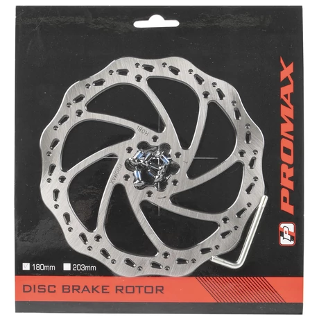 Promax féktárcsa, 6 csavaros, 180 mm,  csavarokkal