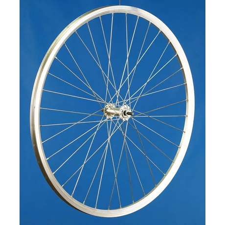 Csepel Landrider 28/29 colos (622 mm - 700c) trekking első kerék, csavaros tengellyel, ezüst