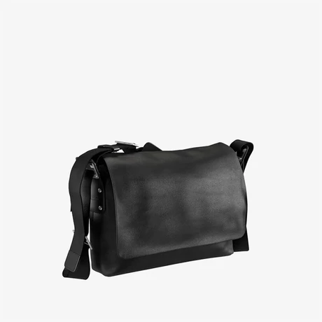 Brooks Barbican textil/bőr válltáska, 13L, fekete