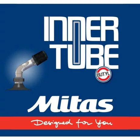 Mitas (Rubena) R07 10 x 1,75-2,125 (47/54-152) babakocsi belső gumi 60/17 fokos hajlított szeleppel, autós