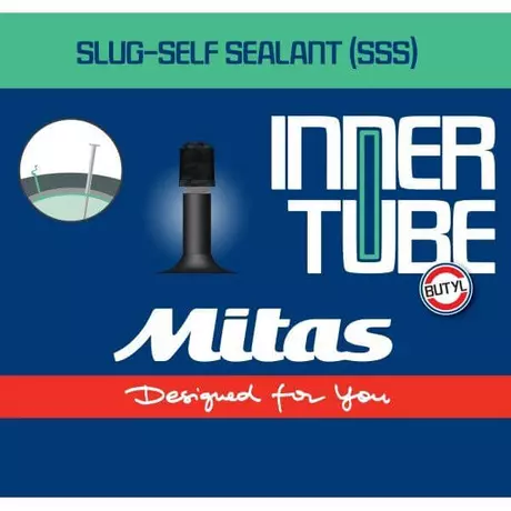 Mitas (Rubena) C08 Slug Self Sealant 27,5 x 2,1-2,5 (54/62-584) defektvédett MTB belső gumi 40 mm hosszú szeleppel, autós