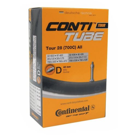 Continental Tour28 All 28x1,25-1,75 (622-642 x 32-47) DO trekking belső gumi, D40 (40 mm hosszú szeleppel, dunlop)