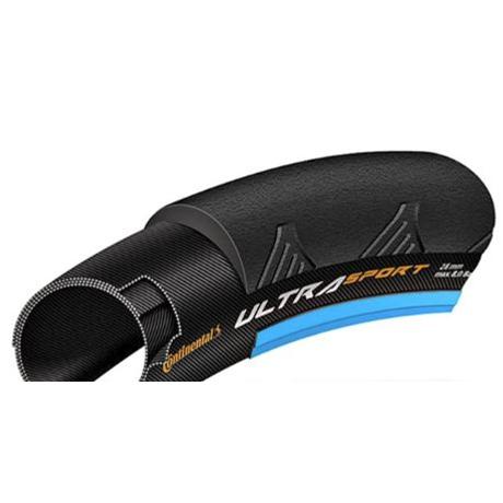 Continental Ultra Sport II 622-23 (700x23C) országúti külső gumi, Pure Grip Compound, 180TPI, 320g, fekete-kék