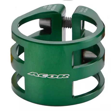 Acor AQR21303 dupla csavaros nyeregcső bilincs, 31,8 mm, zöld