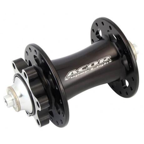 Acor AHU21001F Super Light MTB első kerékagy, 36H, tárcsafékes, gyorszáras, ipari csapágyas, fekete