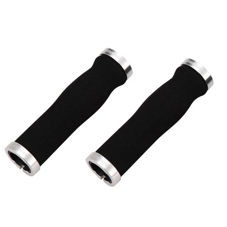 Acor ASG21402 bilincses keményhab markolat, 130 mm, fekete, ezüst színű bilinccsel