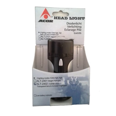 Acor ALT2402 első lámpa, 3 LED, szürke-fekete