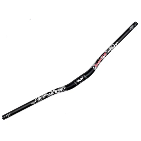 Shikra hajlított MTB kormány, 31,8x780x25 mm, 6061 alumínium, matt fekete - koponyás