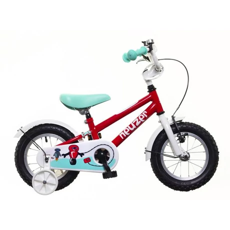 Neuzer 12-es BMX fiú kerékpár, acél, piros-fehér-türkiz