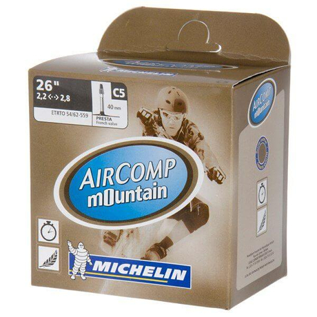 Michelin Aircomp Mountain C5 26 x 2,2-2,8 (54/62-559) MTB belső gumi 40 mm hosszú szeleppel, 250g, presta