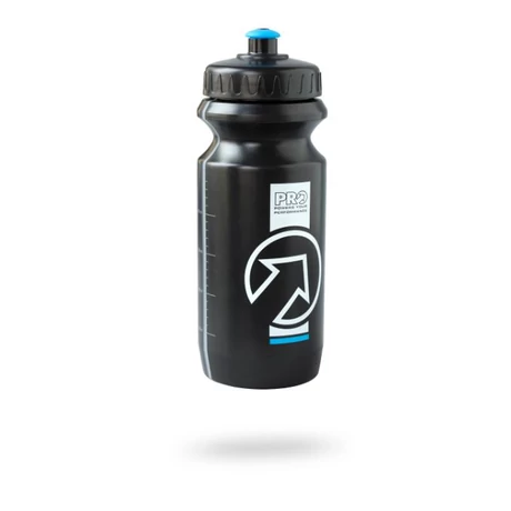 PRO műanyag kulacs, 600 ml, csavaros, fekete