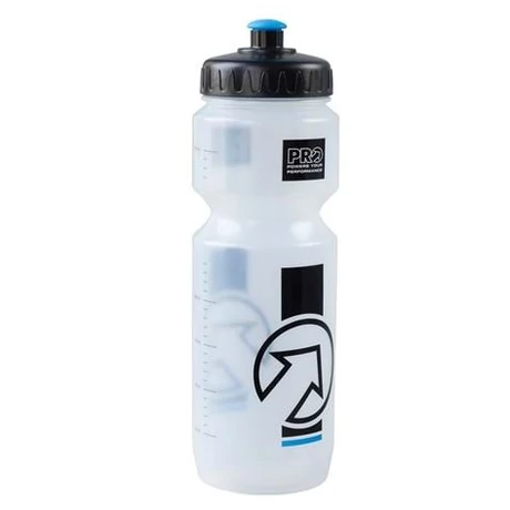PRO Team műanyag kulacs, 800 ml, csavaros, átlátszó-fekete