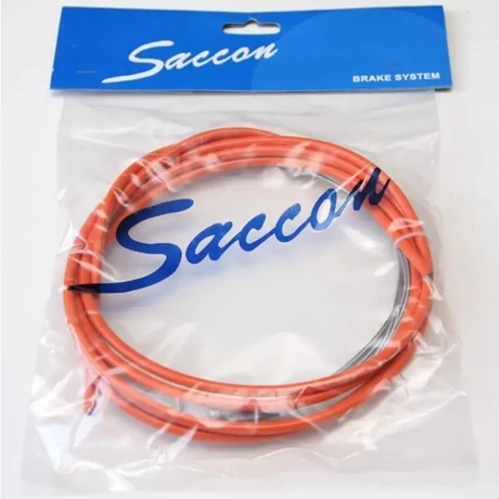 Saccon fékbowden szett (bowdenház és bowdenszál), 2 méter, narancs